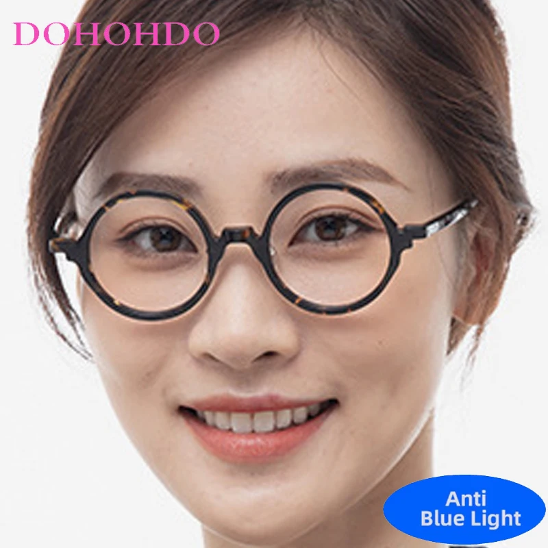 

Vintage Brand Designer Round Frame Optical Glasses Men Women Trendy Luxury Computer Blue Light Blocking Glasses For Gaming Очки
