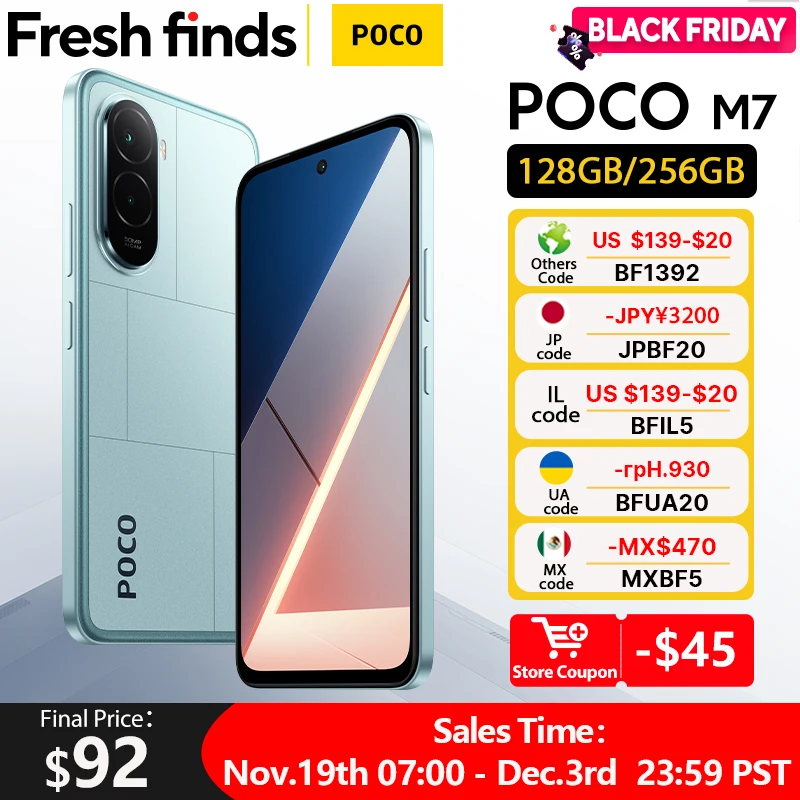 yZ[zO[o POCO M7 X}[gtH 128GB/256GB Snapdragon 685 7000mAh 50MPJ v^6.9C`144Hz FHD+fBXvC 33W}[d