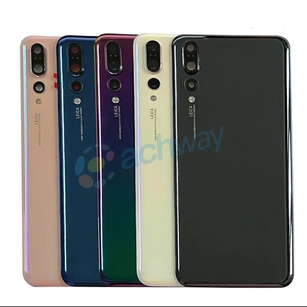 Back Glass Cover For Huawei P20 Pro Battery Cover Rear Panel Back Door Housing Case For Huawei P20 Battery Cover+Camera Lens