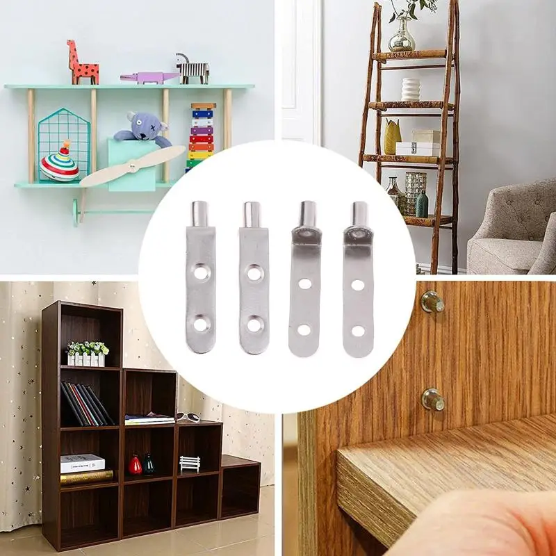 ✦ 5Pcs Bookcase Kitchen Closet 5mm Shelf Support Pegs Furniture Cabinet Shelf Brackets Pegs L-Shaped Shelf Pins Holder