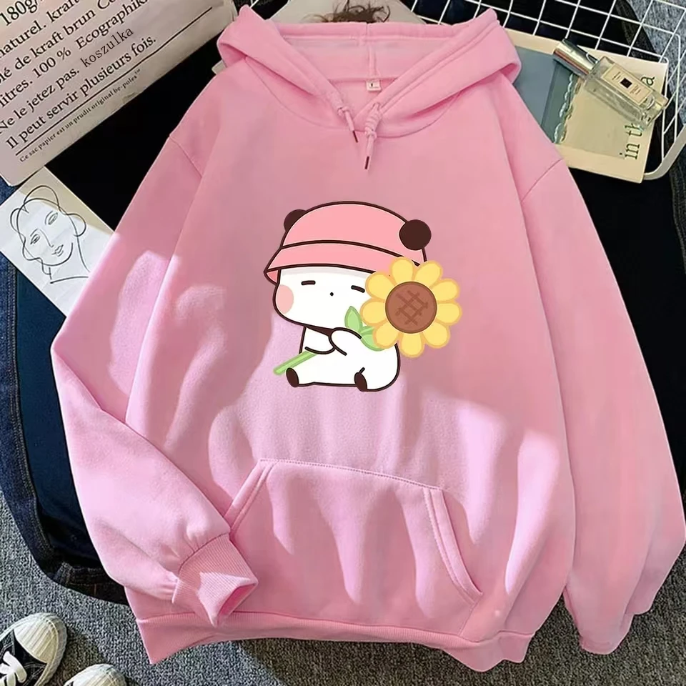 Mojis Women's Hoodies Loose Casual Clothing Fashion Long Sleeve Hoodies Personalized Street Sweatshirts Warm Loose Versatile