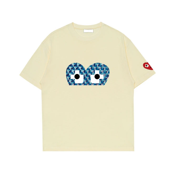 Лето 2025 г., новая роскошная брендовая футболка из чистого хлопка высокого качества с коротким рукавом, дизайнерская повседневная футболка с принтом, свободная повседневная одежда унисекс