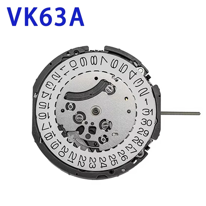 Japan Seiko VK63 VK63A Chronograph Quartz Movement with Battery Three Hands With Date Small Chronograph 24H Multifunctional