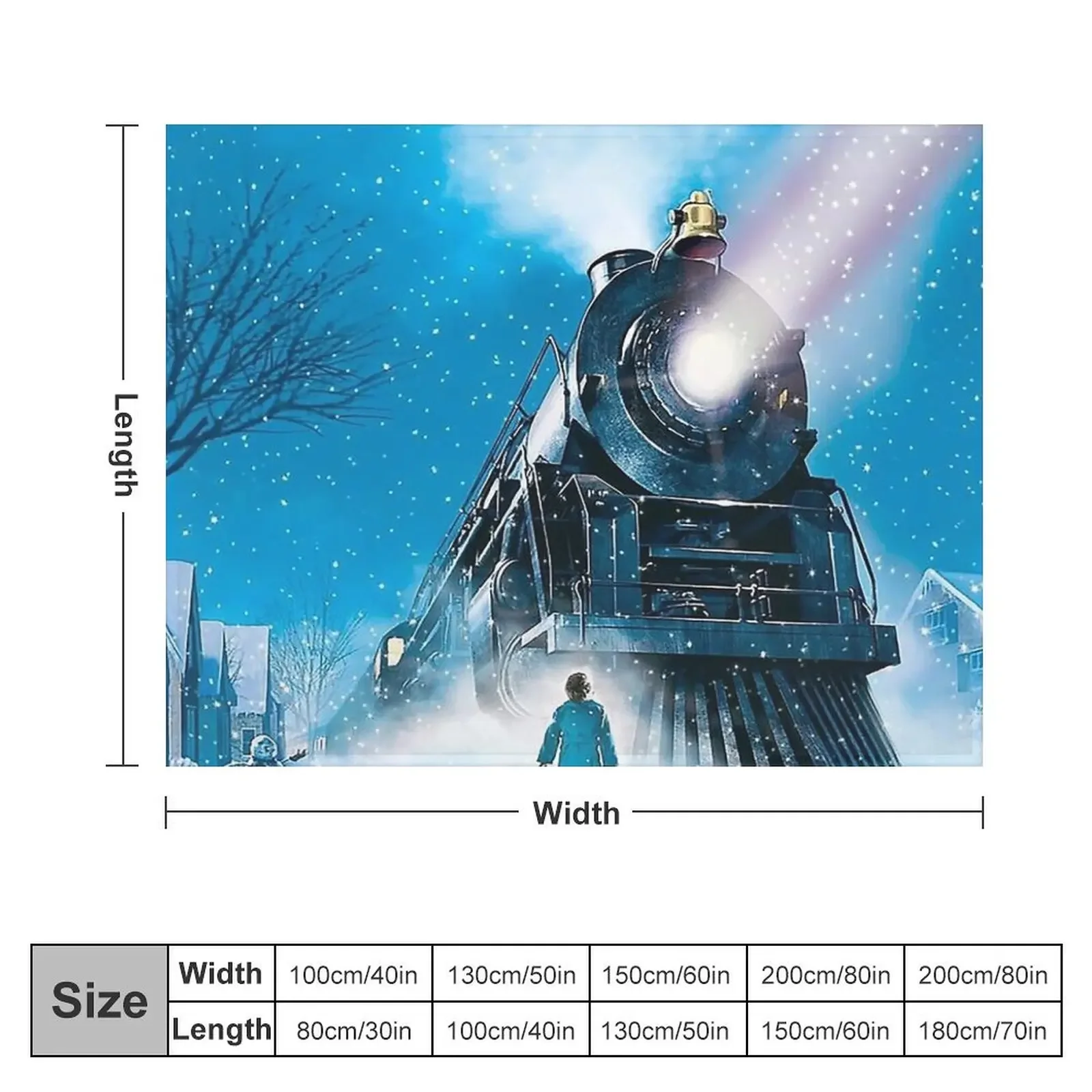 polar express Throw Blanket funny gift Extra Large Throw Blankets