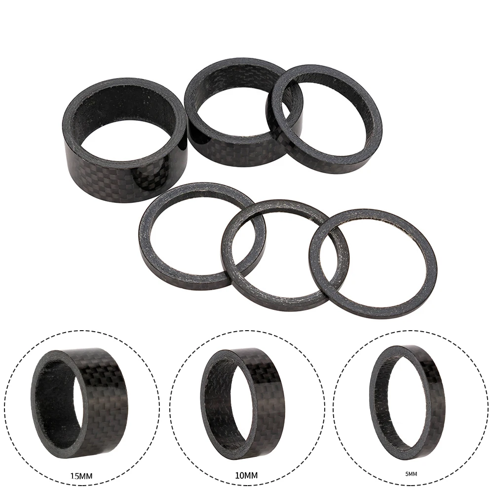 غسالة فاصل الدراجة الجبلية 1 قطعة ألياف الكربون القماش 1/2/3/5/10/15 مللي متر اكسسوارات ألياف الكربون سماعة العلامة التجارية الجديدة