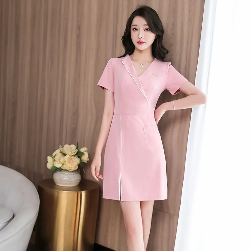 2025 긴 소매 중국 스타일 레스토랑 작업복 여성 럭셔리 호텔 웨이트리스 복장 우아한 청소 유니폼 서버 복장