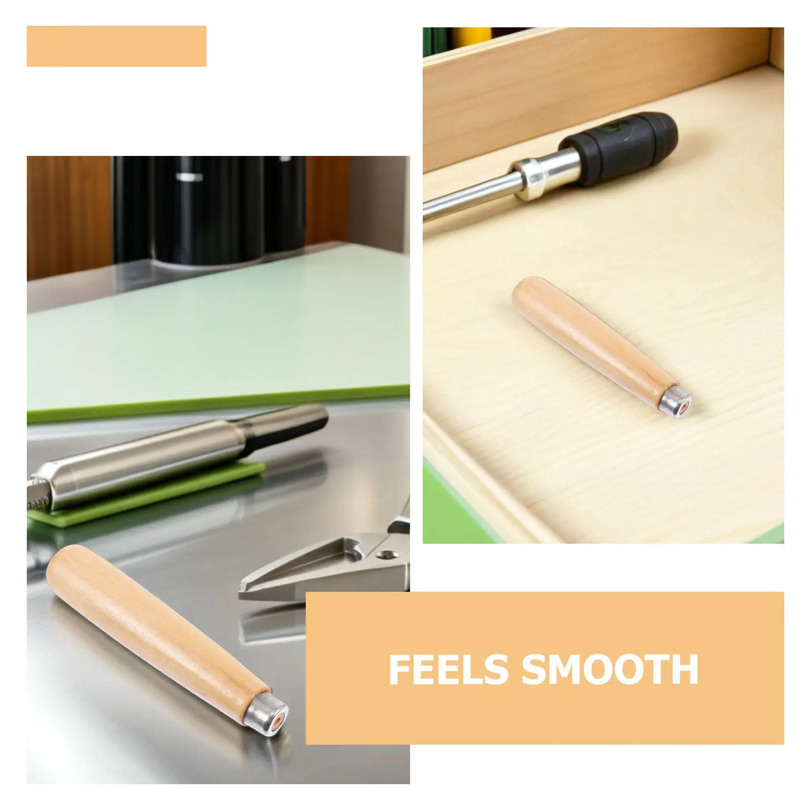 8Pcs Wooden Handle for File 3Mm Inner Diameter Smooth Splinter-Free Ergonomic Design File Accessories Woodworking Tools DIY
