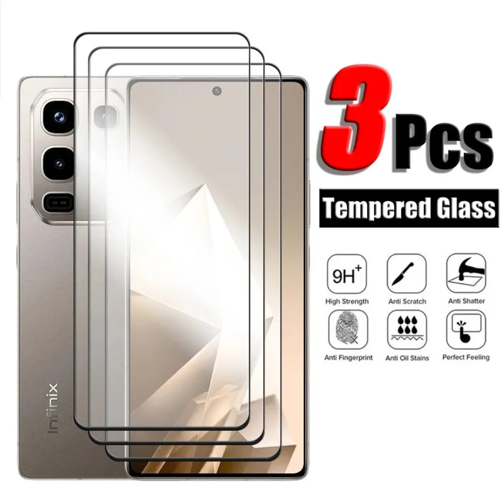 

3Pcs 9D Full Cover Protective Film Glass for Infinix Note 50x 50Pro Full Cover Tempered Glass for Infinix Note 50 Pro+ 50s