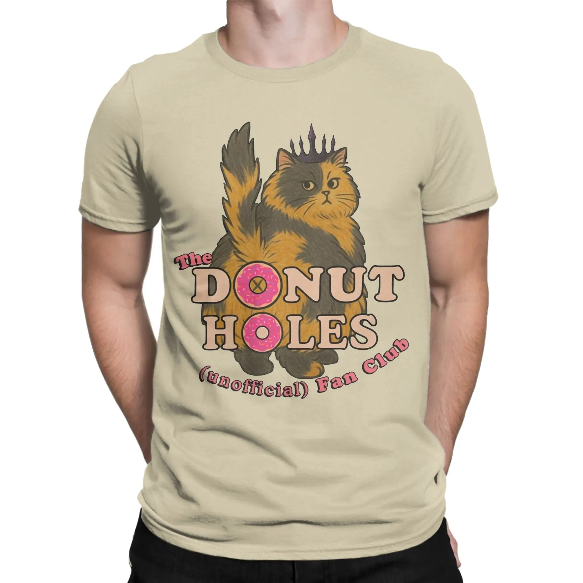 Donut Holes Fan Club Dungeon Crawler Carl T-Shirt for Men Vintage Pure Cotton Tee Shirt Crew Neck Short Sleeve T Shirts Summer