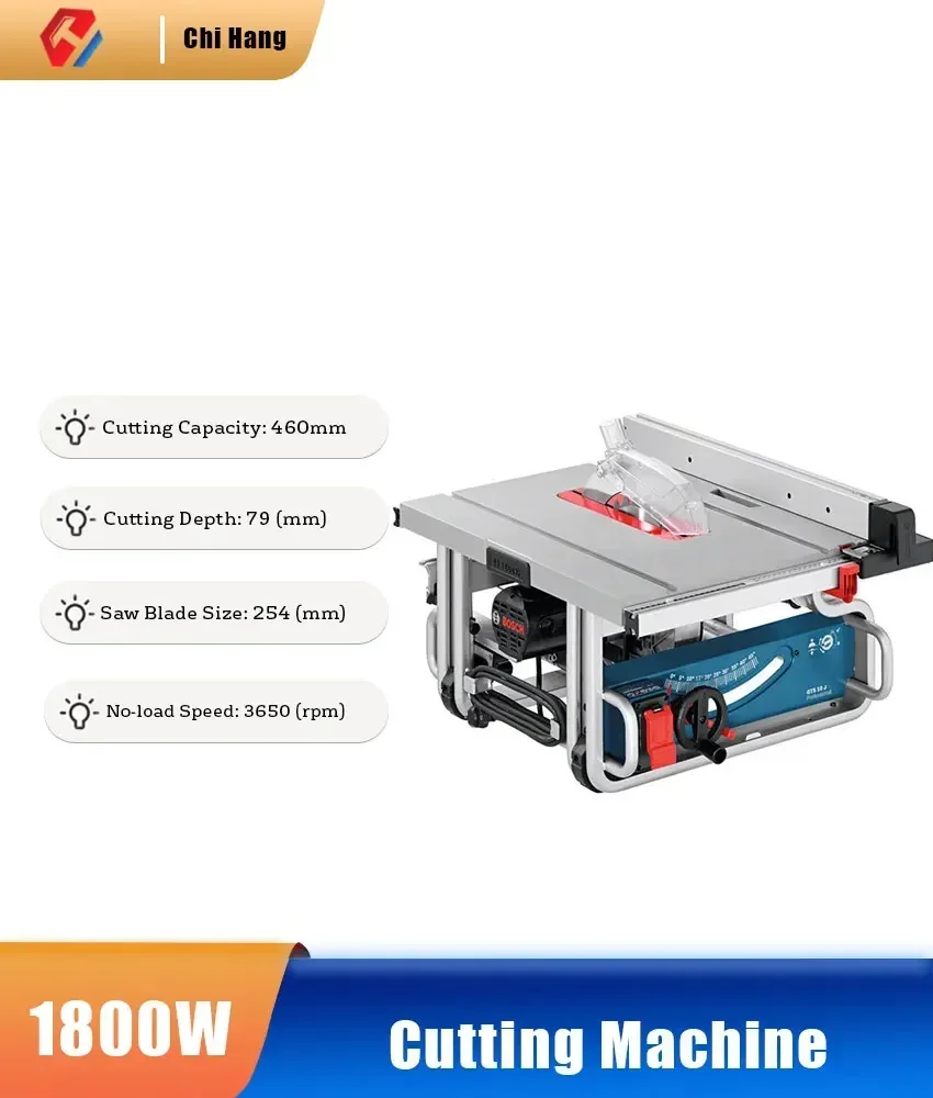 Table Saw GTS10J Multifunctional Woodworking Chainsaw Precision Push Table Saw Electric Wood Cutting Saw