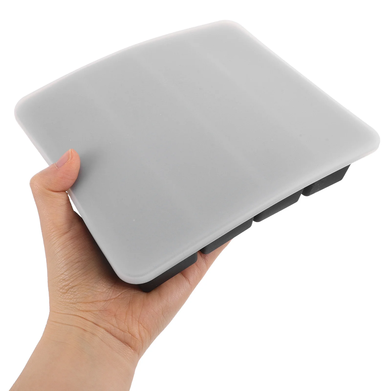 

Silicone Ice Cube Tray Lid Freezer Easy Release Molds Cocktails Drinks Whiskey Dishwasher Safe Black Multicavity Design