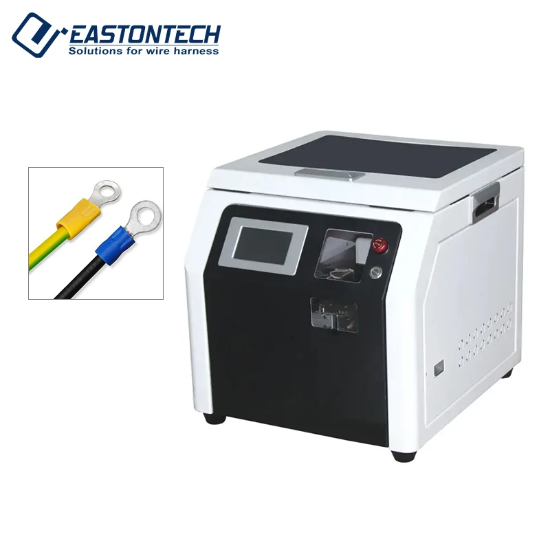 EW-5565 High Quality Semi-automatic OT/UT Type Pre-Insulated Terminal Crimping Machine Cable Manufacturing Equipment