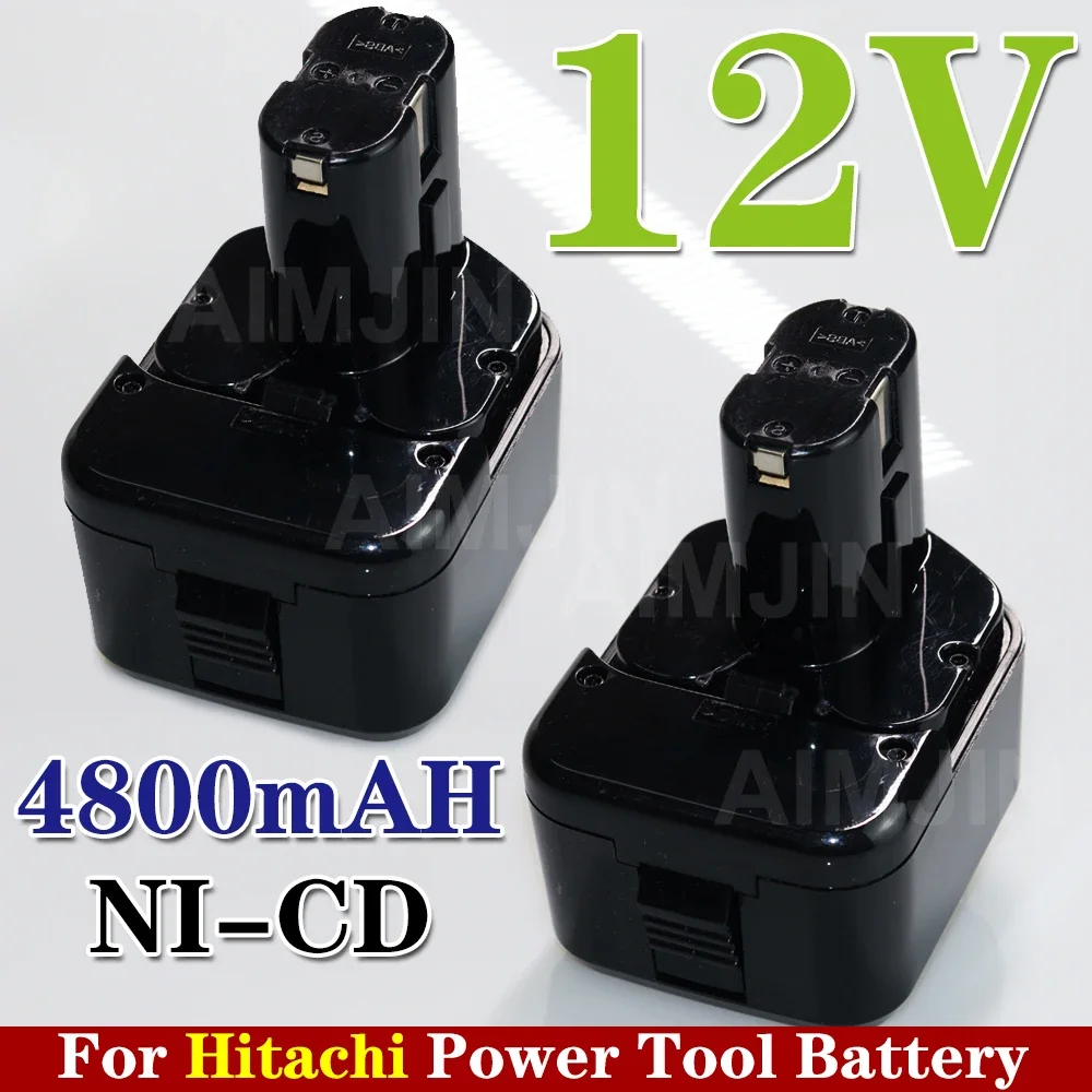 

EB1212S EB1214S 12V 4.8Ah Ni-CD Replacement Rechargeable Battery for Hitachi Power Tools EB1226HL EB1230HL DS12VDF3