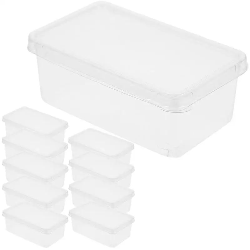 

10pcs Clear Cake Boxes Dessert Storage Boxes Portable Bakery Boxes Tiramisu Wrapping Boxes Tiramisu Charcuterie Boxes With Lids