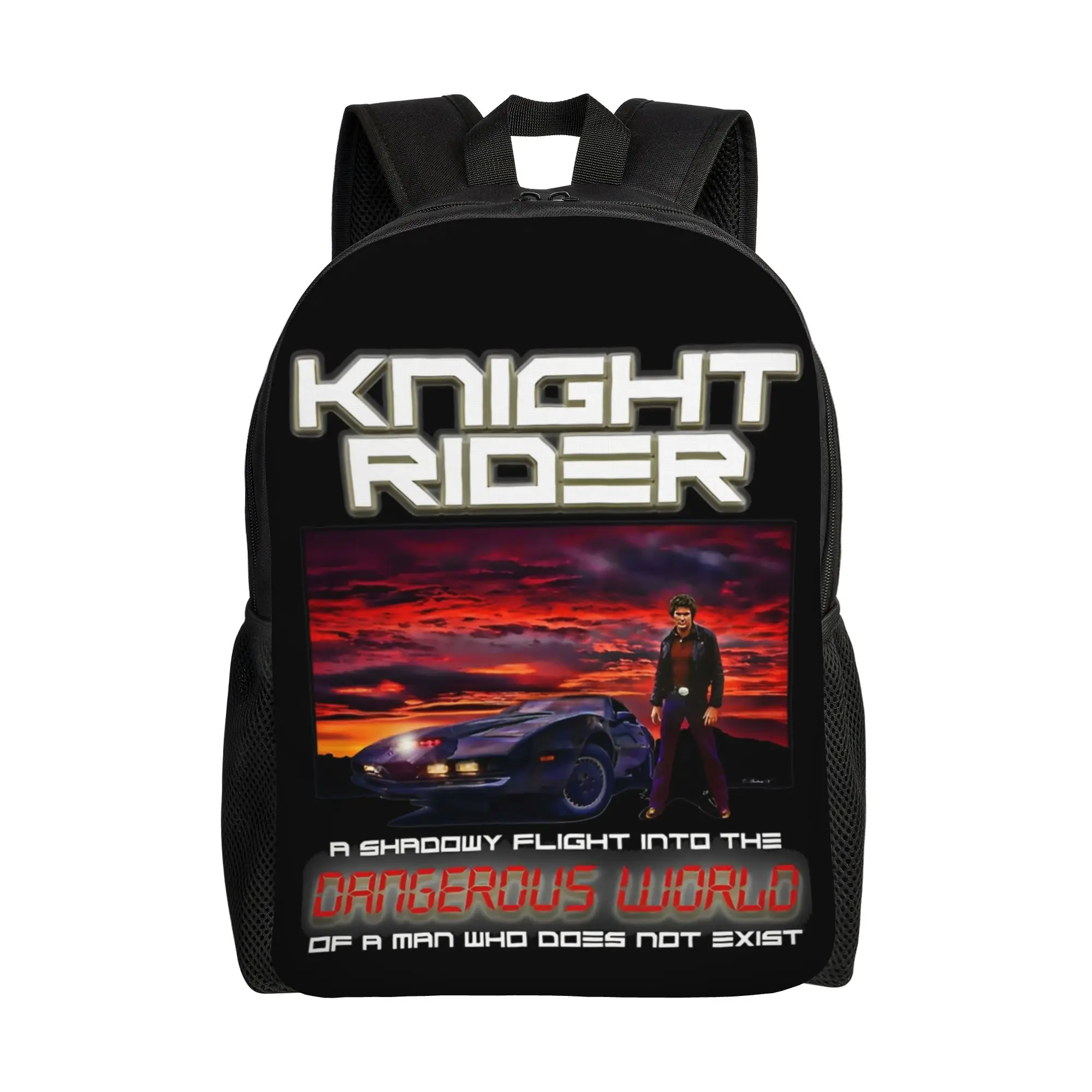 Knight Rider David Hasselhoff Backpack for Men Women Fashion High School Business Daypack  Laptop Computer Canvas Bags Outdoor
