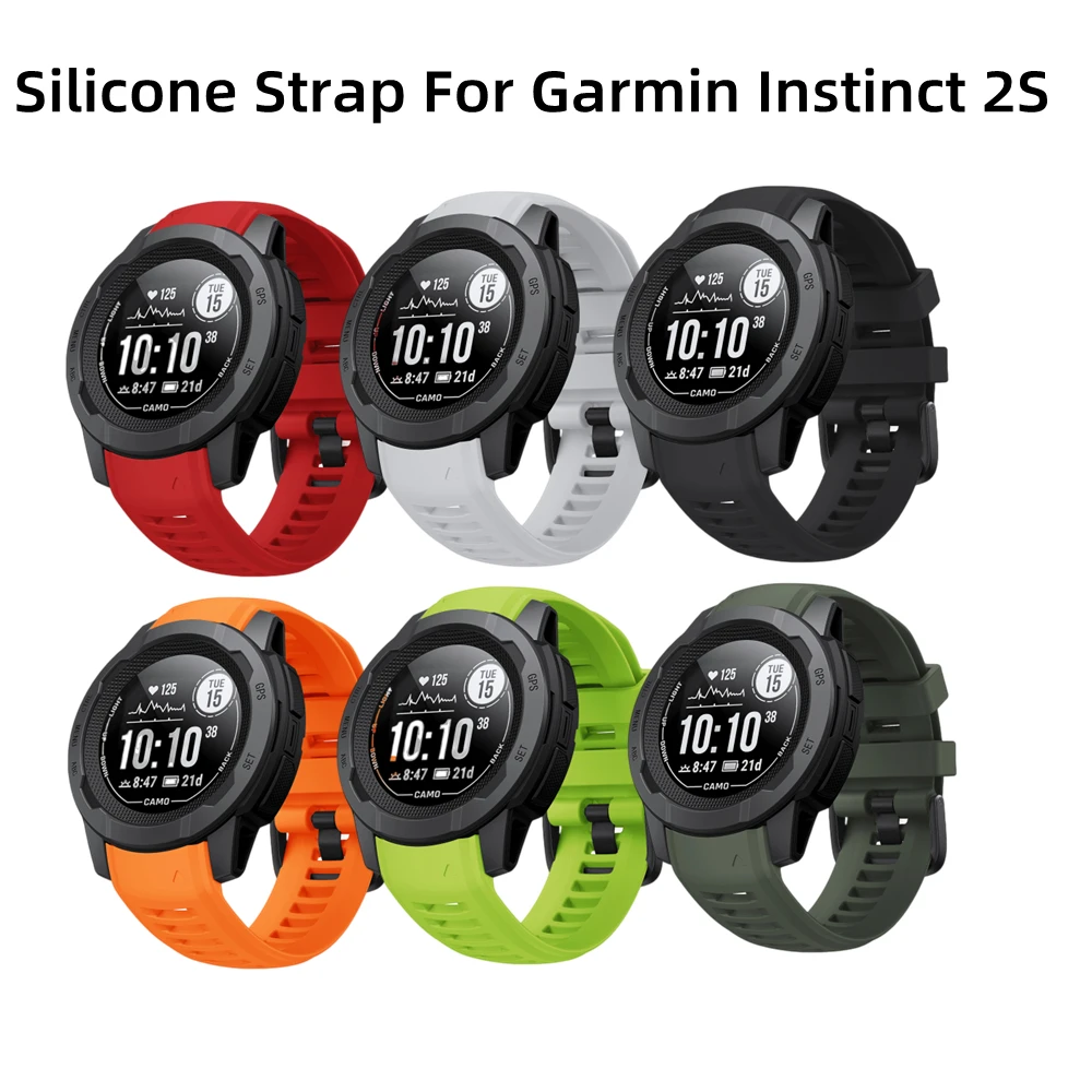 Pasek z miękkiego silikonu moda 20mm bransoletka zegarek dla Garmin Instinct 2S wymienna gumowa opaska na nadgarstek