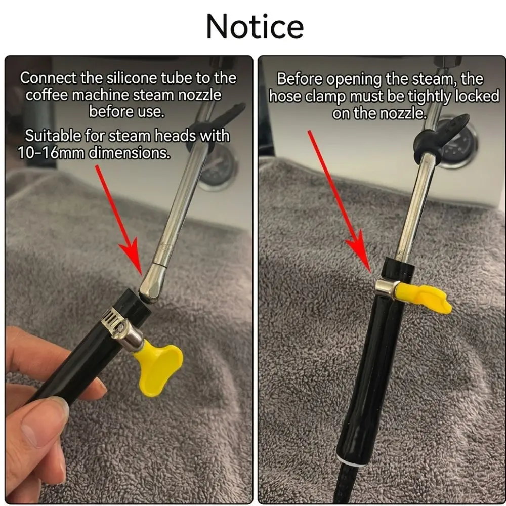 Spoon Head Design Coffee Machine Steam Brush Flexible Hose Cleaner Detachable Head Espresso Machine Cleaning Wand