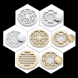 1PC Brass Silver/Gold Washing Machine Bathroom Dual Use Thickened Floor Drain Cover Filter Mesh Round Deodorant Sewer Drain