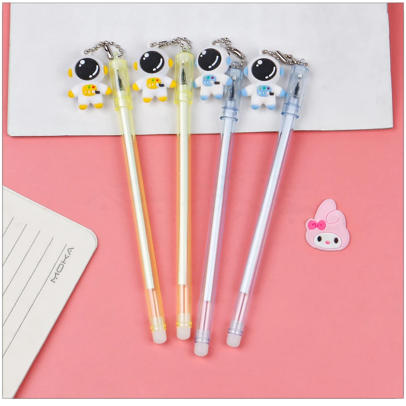 36 Pcs Astronaut Shaped Pendant Neutral Pen Starry Sky Astronaut 0.5mm Full Needle Tube Water Pen Student Back To School