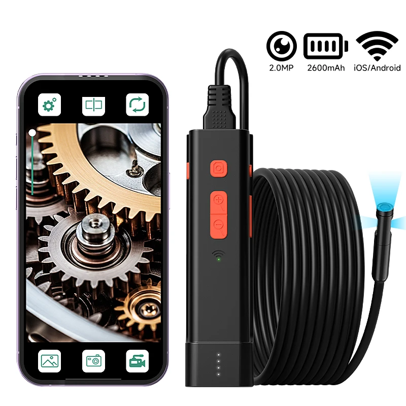 WIFI Endoscope Autofocus Camera HD1080P Single Dual Triple Lens Removable Cable Waterproof USB Probe Car Inspection Borescope