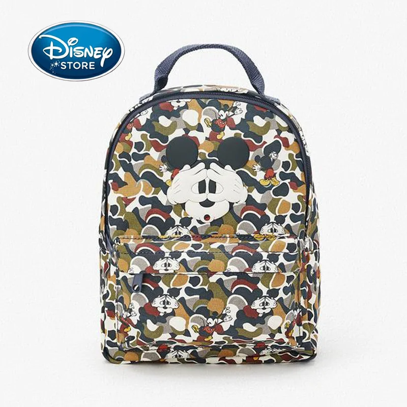 

Disney Mickey Camouflage Backpack Cartoon Dimensional Children Backpack Boy Mini Schoolbag Kindergarten