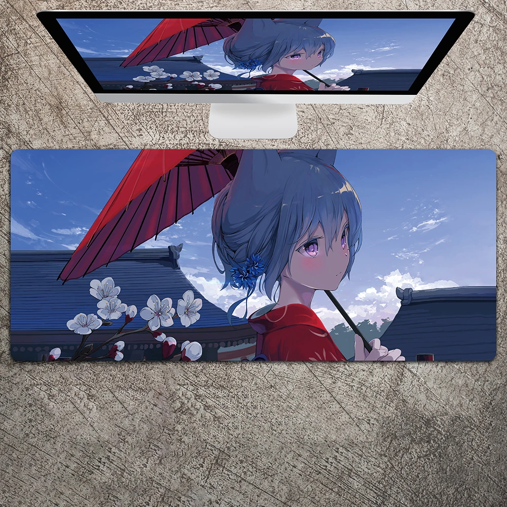 

Classic Anime Second Dimension Red Umbrella Girl Hd Printed Gaming Mouse Pad Anime Style Rubber Desk Mat for E-Sports Setup
