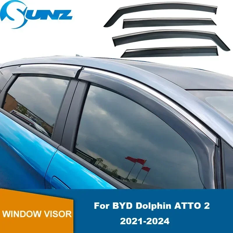 Weather Shield For BYD Dolphin ATTO 2 2021 2022 2023 2024 Car Side Window Wind Deflectors Vent Visors Sun Wind Rain Shield