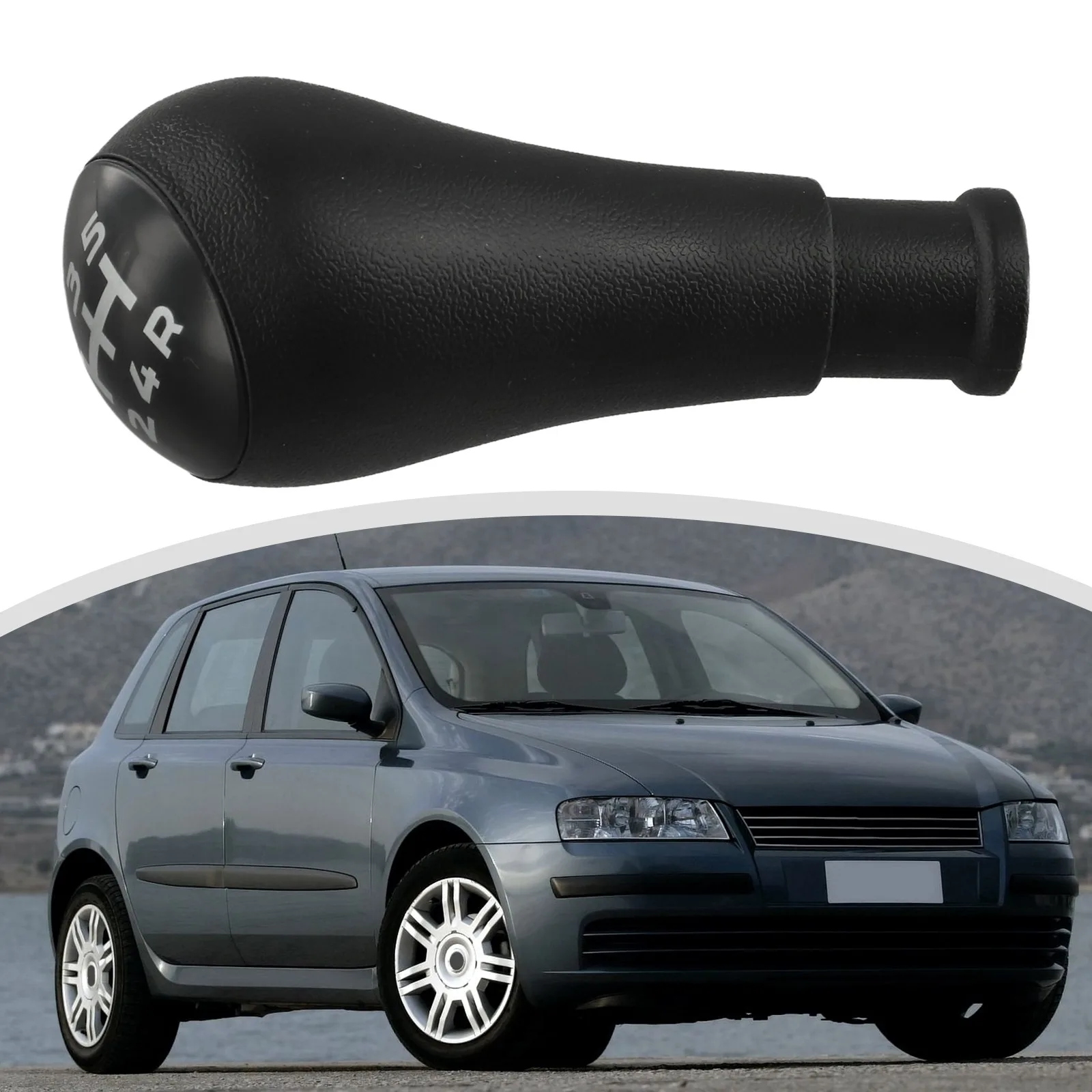 

5 Speed Manual Gear Shift Knob Car Interior Accessories Abdominal Knob Manual Lever Black ABS Material Comfortable Grip