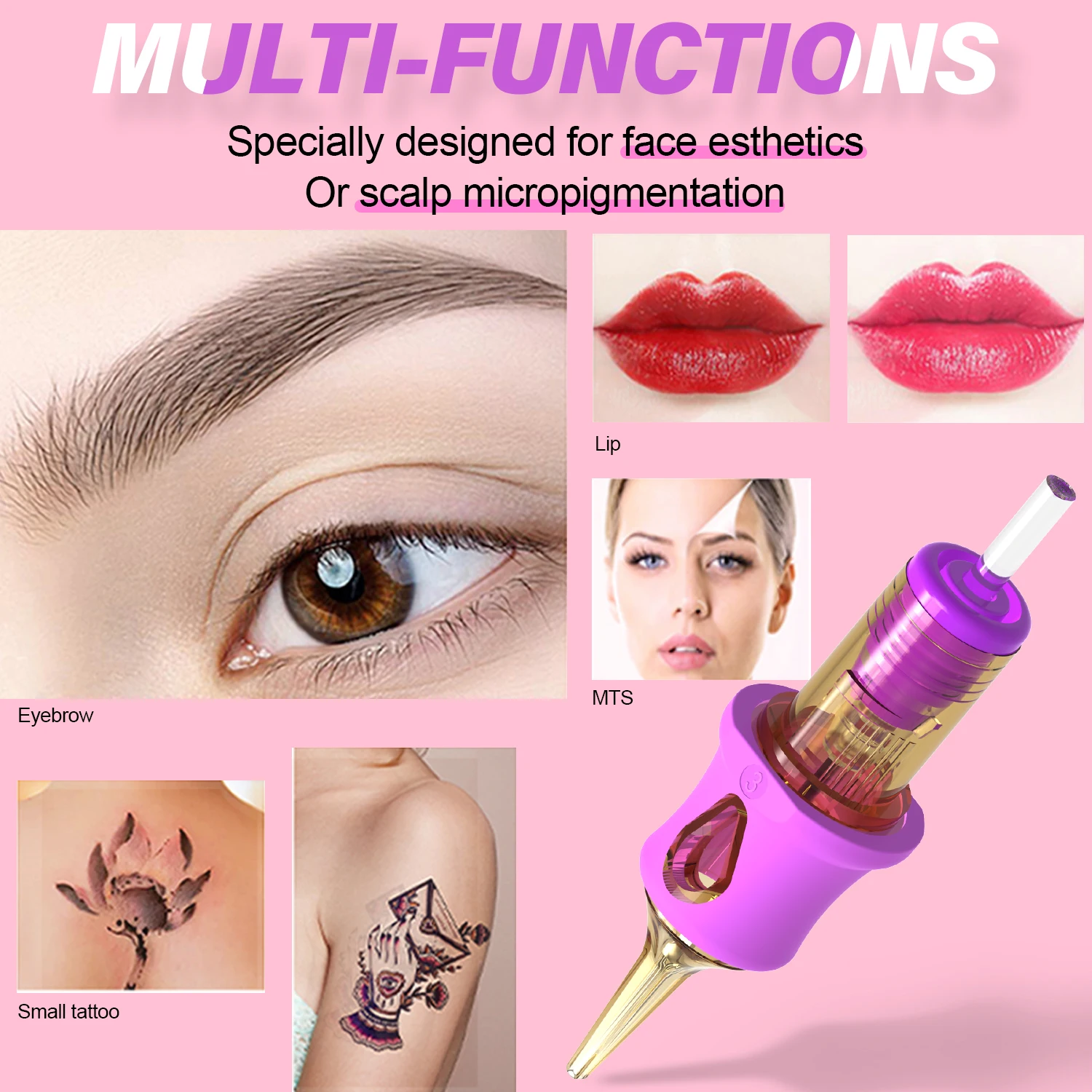 NAOM 10 ชิ้นเข็มแต่งหน้าถาวร RL RS Pro รอบทิ้ง PMU ฆ่าเชื้อความปลอดภัยเข็มสักสําหรับสักเครื่อง