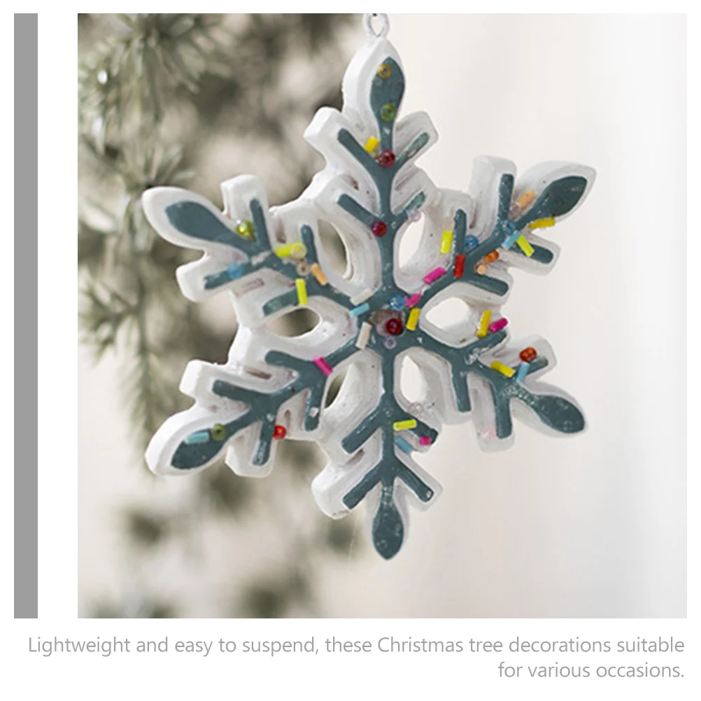 

1 set 1 Set Christmas Tree Ornament Assortment Resin Hanging Decor For Holiday Home Indoor Decoration Xmas Decorations Snowflake