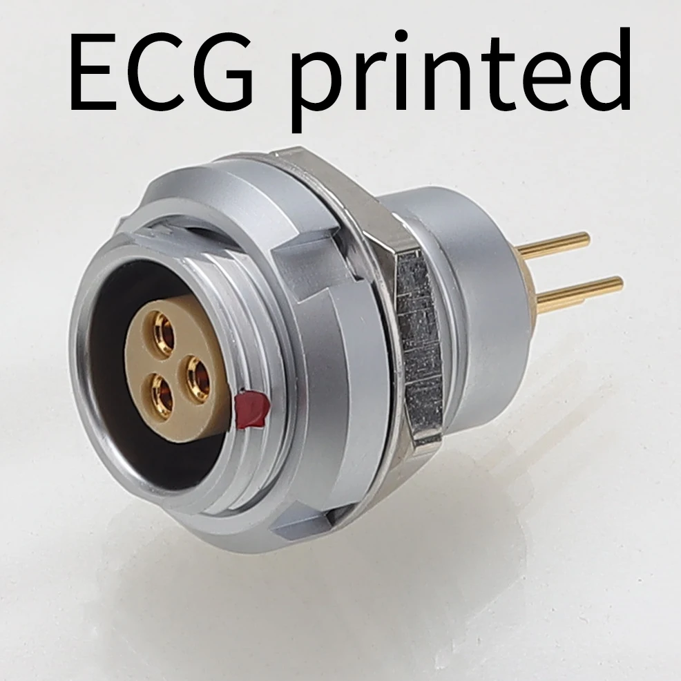 2 3 4 5 6 7 9 12pin ECG 0B Push-pull self-locking connector female socket Aviation plug Double nut fixed socket