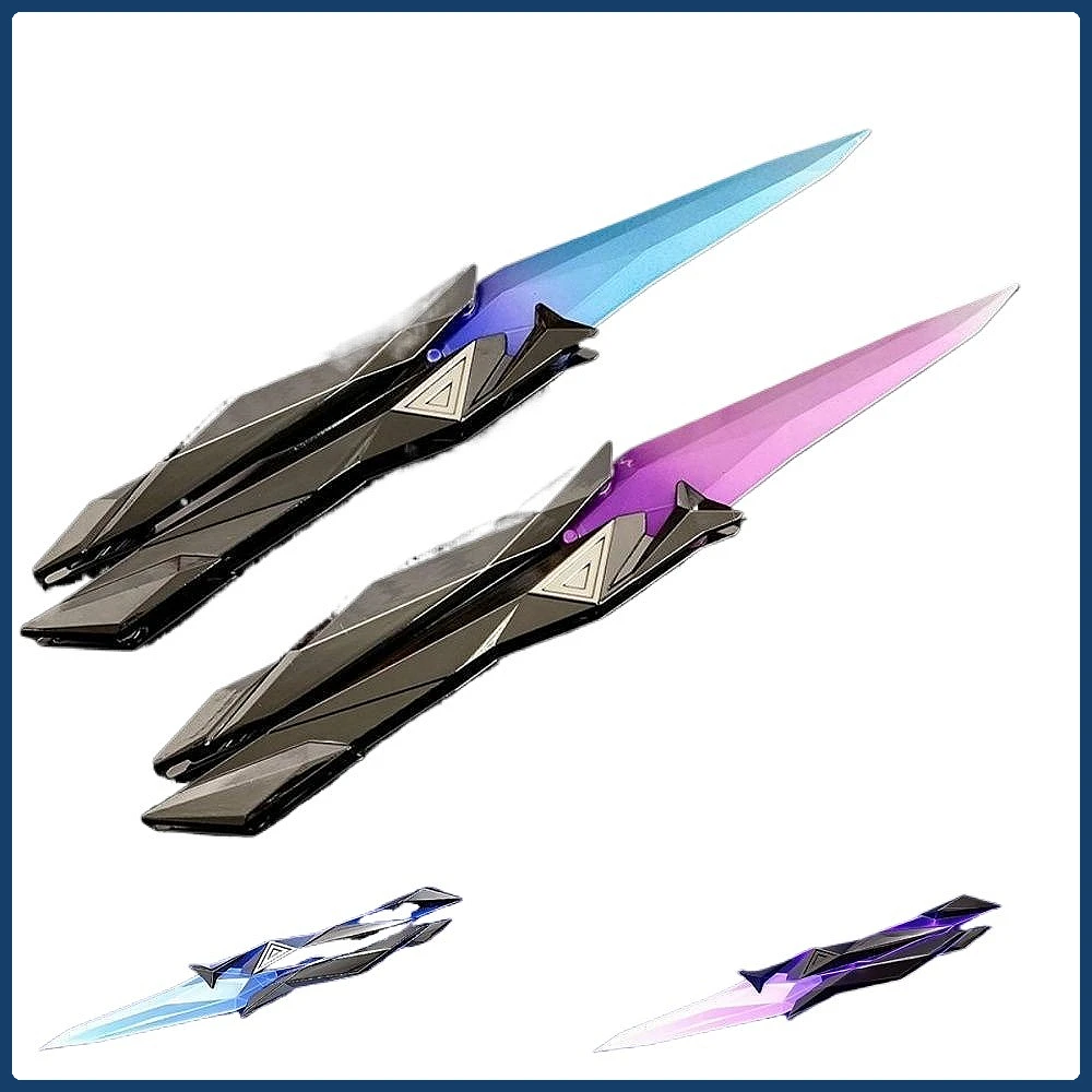 Accessoire de Cosplay de jeu animé, modèle bleu violet, pliable, périphérique de jeu, ornement Cool, jouet en plastique, jeu de rôle de carnaval d'halloween