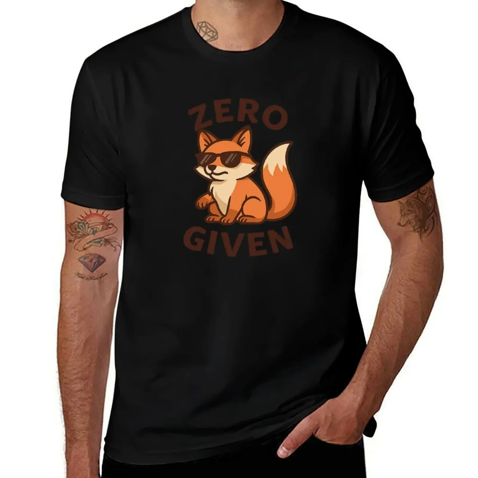 

Zero Given – Cool Fox in Shades T-Shirt anime stuff funny shirt cotton oversizeds mens t shirts casual stylish