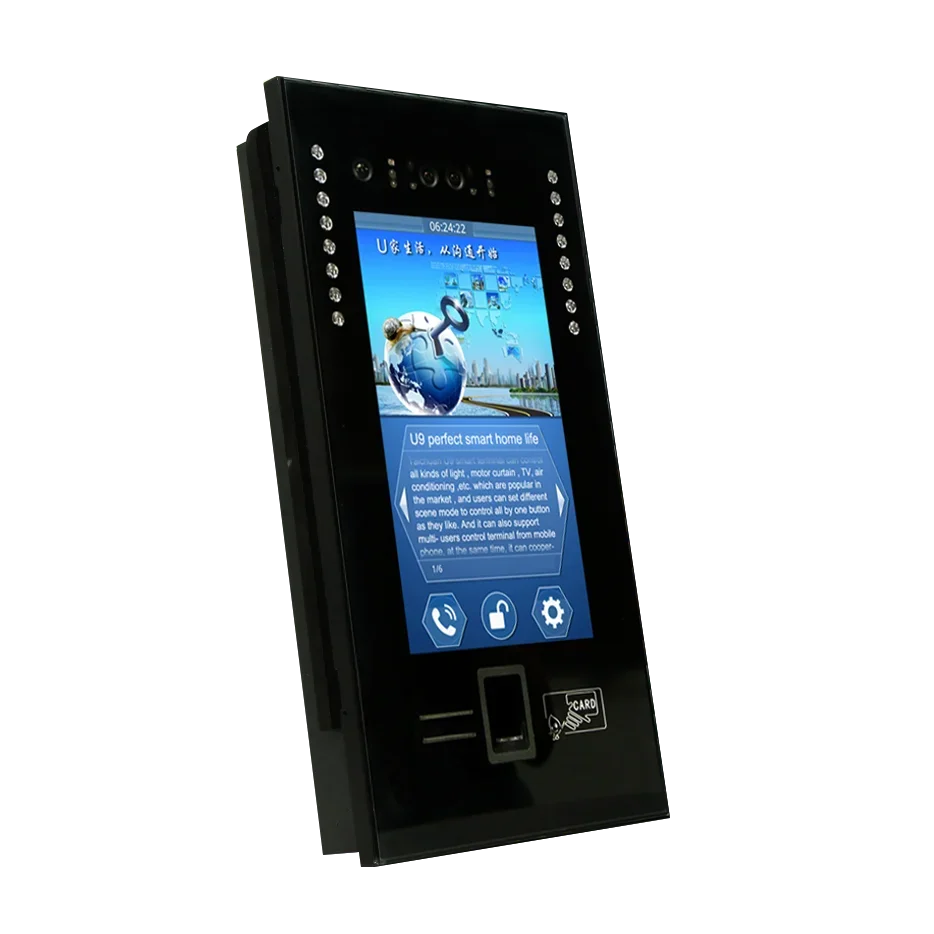 High-end Multi Apartment Face Recognition Password IC Card Video Door Phone Cloud Video Intercom