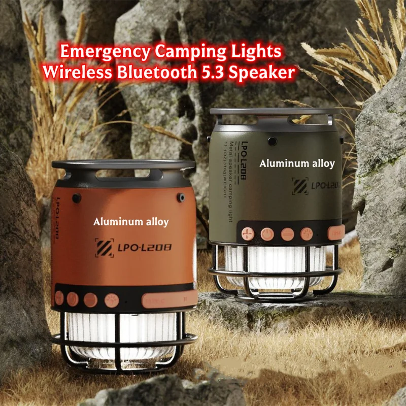 

Новый беспроводной Bluetooth-динамик для кемпинга, уличный портативный атмосферный светильник, высокое качество звука, маленький динамик, сабвуфер, подарки на заказ