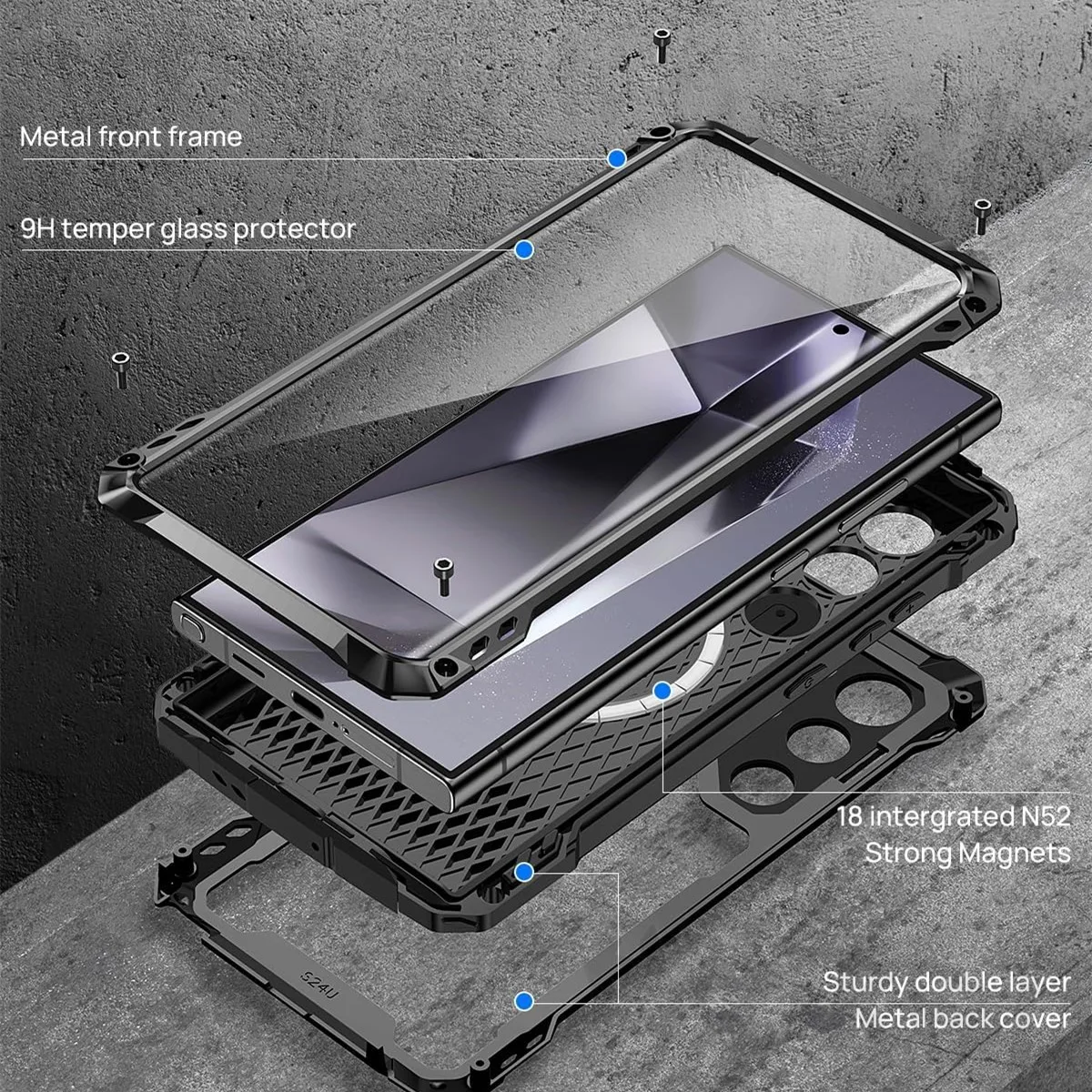 Чехол для Samsung Galaxy S25 U – обзор и цена Heavy Duty 360 Full Body Protective Case