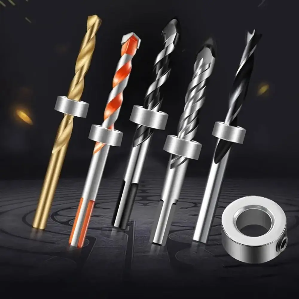 8Pcs/Set Block Ring Drillbit Limit Ring Tile Bit Clamp Woodworking Twists Drill Drill Bit Stop Ring Positioning Circle