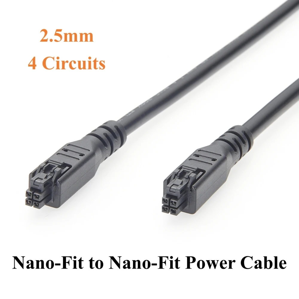 

Nano-Fit to Nano-Fit OTS Cable Assembly 2.5mm 4 Circuits 20AWG Wire-to-Board Power Cable 8A 250V Compatible Molex 245130