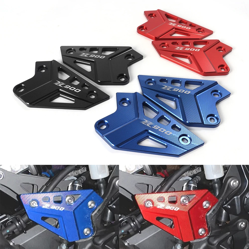 

3Colors Motorcycle Footpeg Footrest Rear Set Heel Plates Guard Protector For KAWASAKI Z900 Z 900 2017-2022 Motorbike Accessories