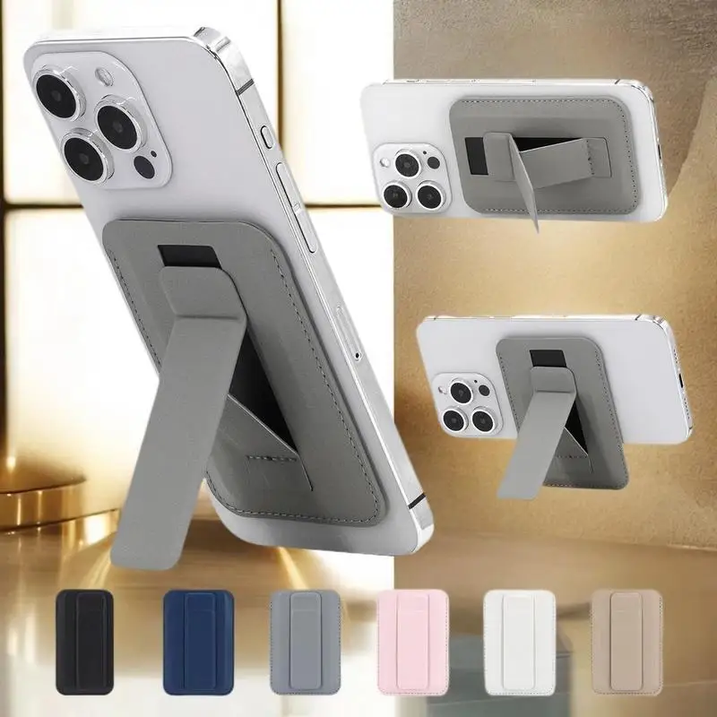 PU Leather Phone Case with Stand, Magnetic Card Holder for Universal Magsafe Devices
