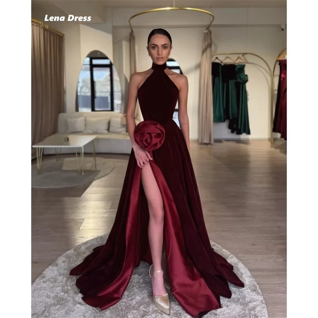 

Lena свадебное платье с круглым воротником на заказ, платья для особых случаев, коктейльное вечернее платье