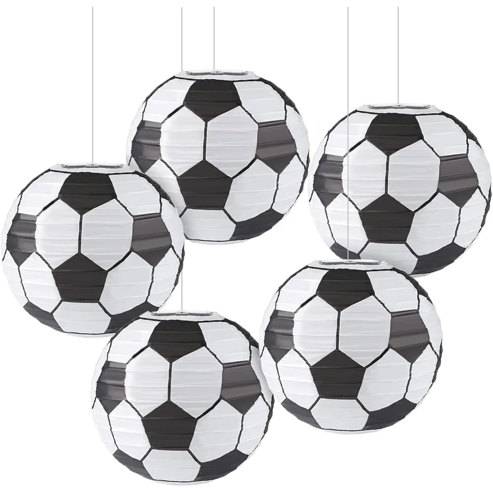 

5PCS 20CM (8Inch) Soccer Ball Paper Lantern Decoration Soccer Goal Birthday Party Decoration