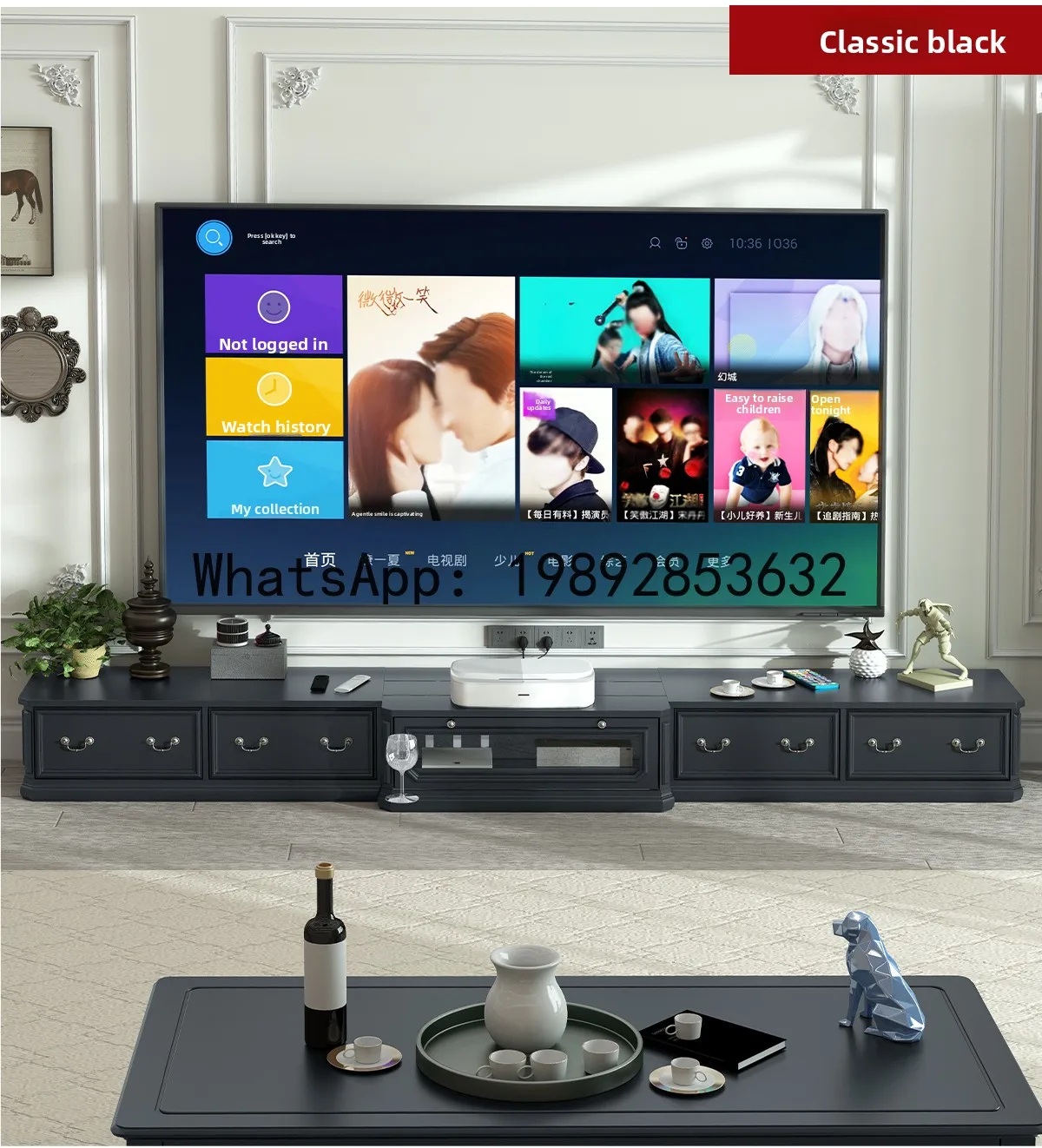 YFY Pure Solid Wood 1.6-1.8-2-2.2-2.4-3- 3.56m Custom Length Projector Laser TV TV Stand