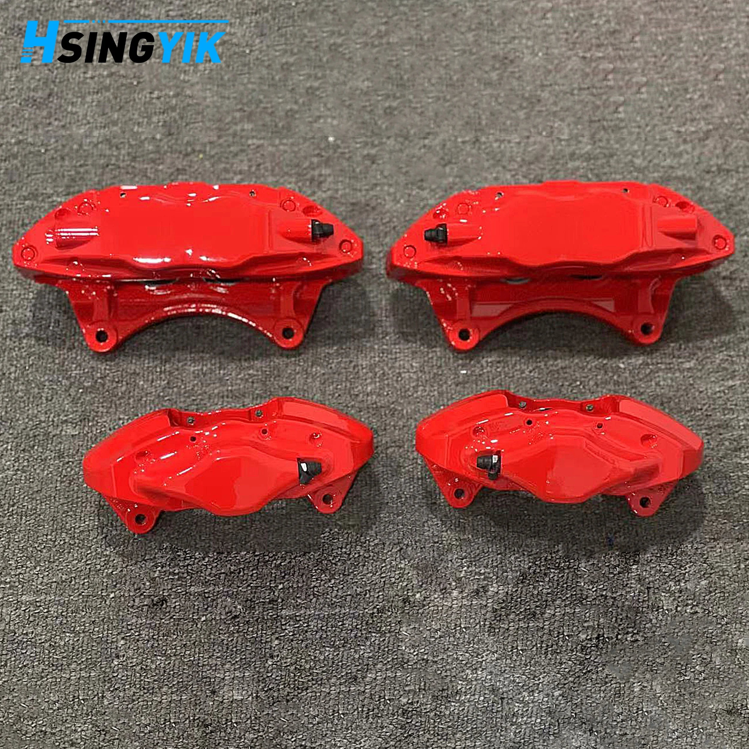 For OEM Brake Caliper Perfect Coated for Subaru STi Front Rear Set Calipers 4 Piston Red Impreza WRX