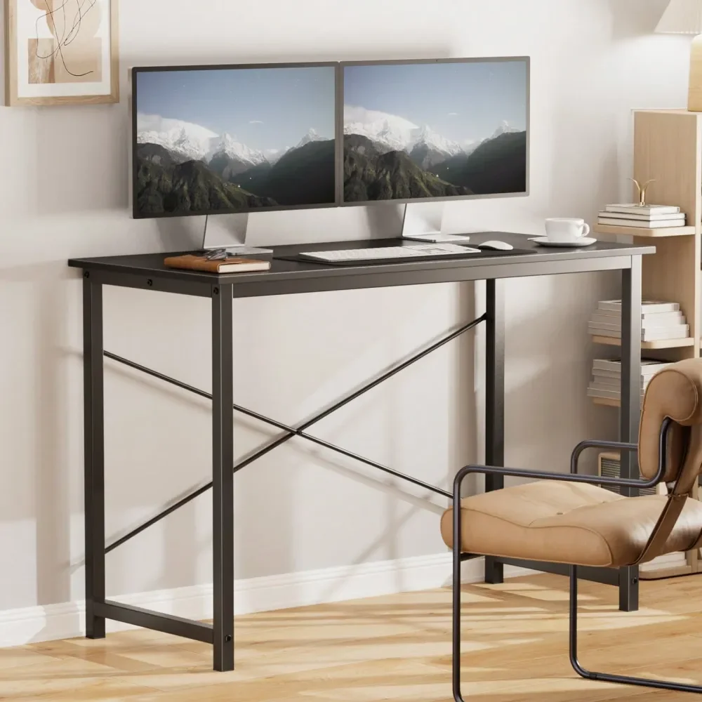 

32 In Small Computer Desk For Home Office, Modern Study Work Table Simple Style For Bedroom, Writing Desks With XShaped Reinfor