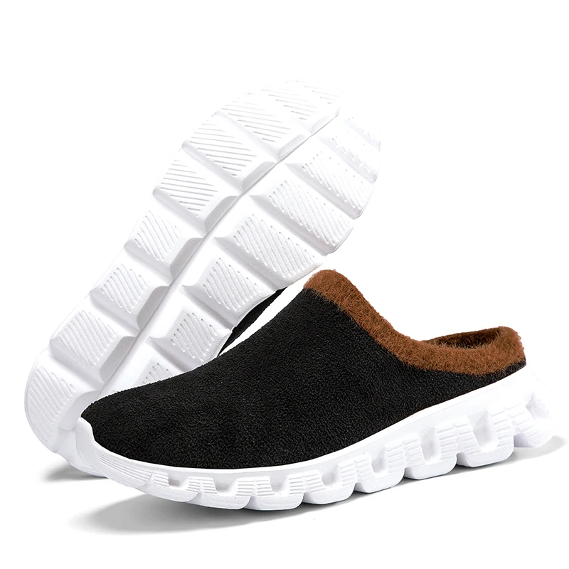 Winter Men Women Warm Slippers Cotton Slippers Outdoor Indoor Comfortable Warm Shoes Men's Home Bedroom Slippers Big Size 47 48