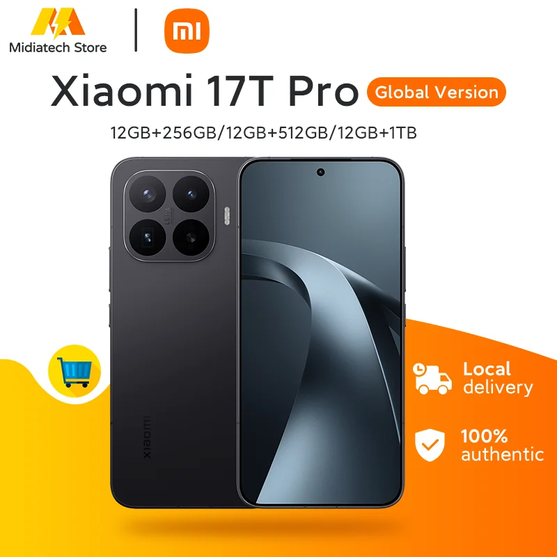 Global Version Xiaomi 17T Pro Smartphone MediaTek Dimensity 9500 7000mAh 100W 50MP OIS Camera 6.83" 144Hz Display IP68 256GB / 512GB / 1TB Storage Xiaomi Cellphone