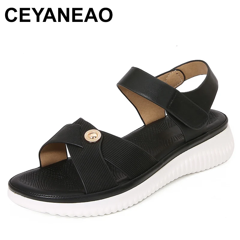 Estate donna 3cm piattaforma 4cm zeppe tacchi alti sandali gladiatore Lady Fashion Hook Casual Vacation Retro scarpe comode