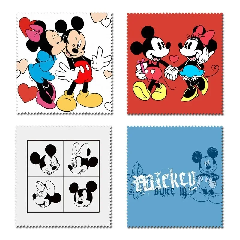 Disney Mickey Minnie Cute Glasses Cleaner Microfiber Cleaning Cloth for Glasses Cloth Lens Phone Screen Cleaning Wipes Wholesale