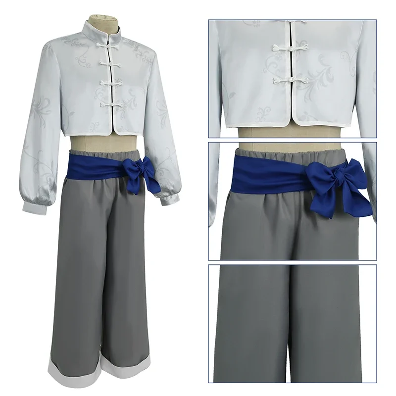 Seishiro nagi cosplay anime azul bloqueio seishiro nagi cosplay traje peruca kung fu tang ternos elementos chineses trajes das mulheres dos homens